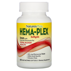 Nature“s Plus, Hema-Plex, комплекс з залізом, 60 капсул швидкого дії