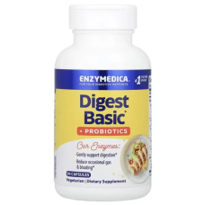 Ферменти та пробіотики, Digest Basic + Probiotics, Enzymedica, 90 капсул