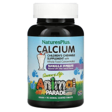 NaturesPlus, Source of Life, Animal Parade, кальцій, жувальна добавка для дітей, зі смаком ванільного морозу