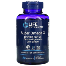 Life Extension, суперомега-3 з риб“ячого жиру з ЕПК і ДГК, з лігганами кунжуту й екстрактом оливи, 120 капсул