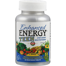 KAL, Enhanced Energy, суміш для поліпшення пам“яті та концентрації, для підлітків, 60 вегетаріанських таблеток