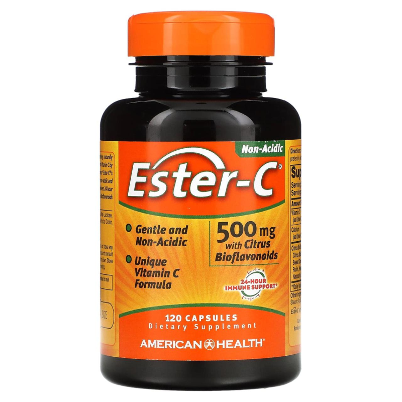 American Health, Ester-C із цитрусовими біофлавоноїдами, 500 мг, 120 капсул