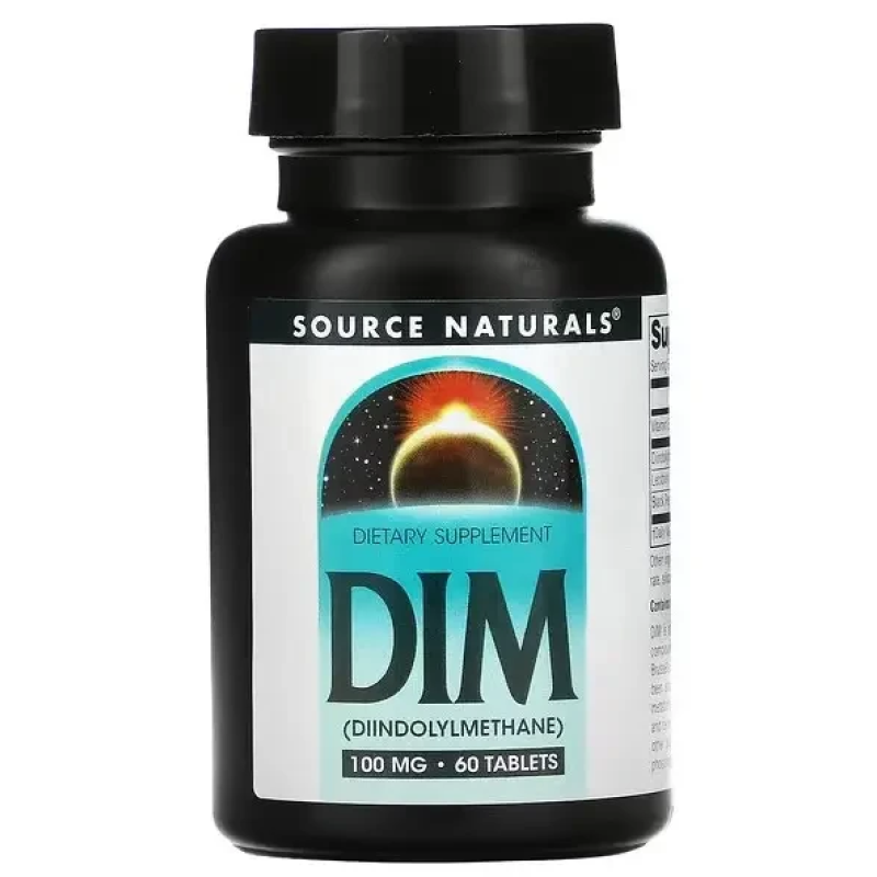 Source Naturals, DIM (дііндолілметан), 100 мг, 60 таблеток
