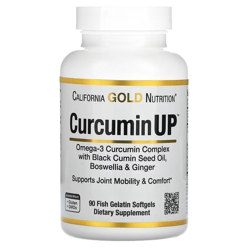 California Gold Nutrition, Curcumin UP, 90 желатиновых капсул
