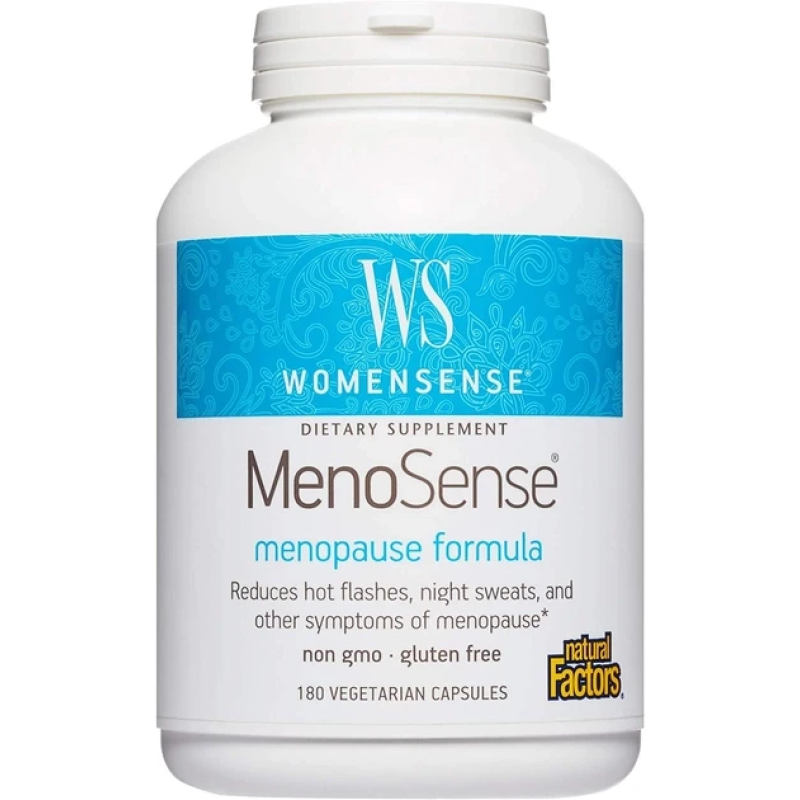 Natural Factors, WomenSense, MenoSense, формула для підтримки організму під час менопаузи, 180 вегетаріанських капсул