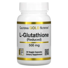 California Gold Nutrition, L-глутатіон (відновлений), 500 мг, 30 рослинних капсул