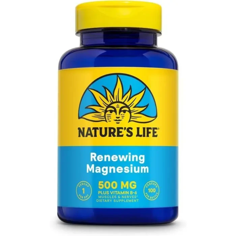 Nature“s Life, магній, 500 мг, 100 вегетаріанських капсул
