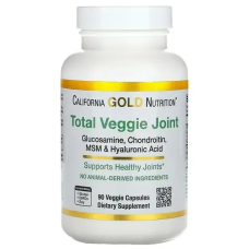 California Gold Nutrition, Total Veggie Joint Support Formula, з глюкозаміном, хондроїтином, МСМ та гіалуроново