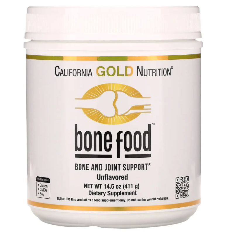 California Gold Nutrition, Bone Food, домішка для підтримки здоров“я кісток і суглобів, 411 г