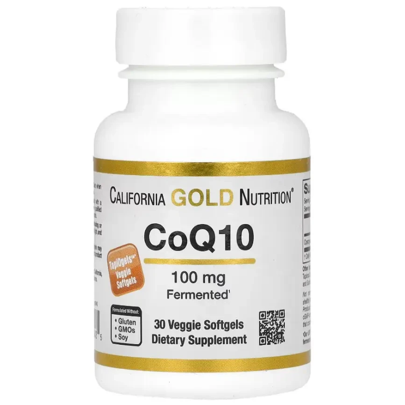 California Gold Nutrition, Коензим Q10, 100 мг, 30 рослинних капсул