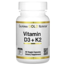 California Gold Nutrition, вітаміни D3 і К2, 60 рослинних капсул