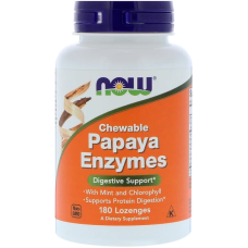 NOW Foods, жувальні пастилки з ферментами папаї, 180 пастилок