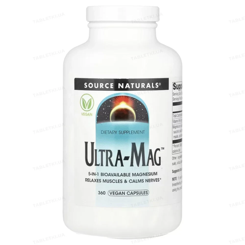 Ультрамаг Source Naturals Ultra-Mag, 360 капсул