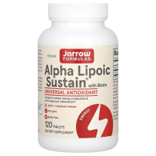 Jarrow Formula, Alpha Lipoic Sustain, альфа-ліпоєва кислота з біотином, 300 мг, 120 таблеток