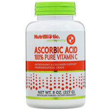 NutriBiotic, Immunity, аскорбінова кислота, на 100% чистий вітамін C, кристалічний порошок, 227 г