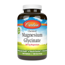 Магній хелатний, гліцинат (Carlson Chelated Magnesium Glycinate) 200 мг, Carlson, 180 таблеток