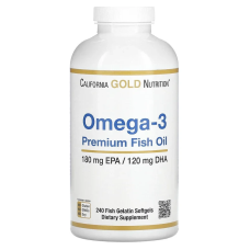 California Gold Nutrition, Омега-3 риб“ячий жир преміальної якості, 240 рибно-желатинових капсул
