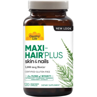Country Life, Maxi-Hair Plus, 5000 мкг, 120 капсул вегетаріанських
